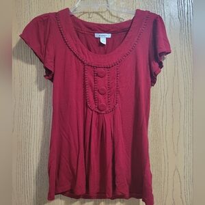 Red Feminine Shirt